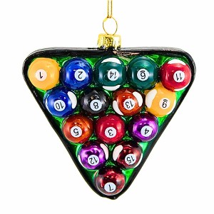 Cody Foster 3.5 Inch Billiard Balls Numbered Balls In Rack Tree Ornaments - 1 of 4