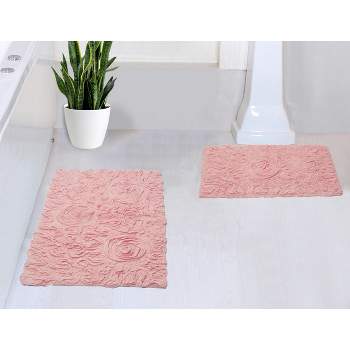 Bell Flower Collection Cotton Floral Pattern Tufted Bath Rug Set Pack of 2 - Home Weavers
