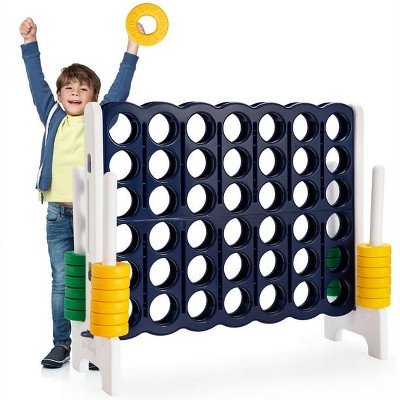 Costzon Giant 4-in-a-Row Game, Jumbo 4-to-Score Set for Kids & Adults, Indoor/Outdoor Plastic Connect Game with Carrying Bag (4ft x 3.5ft)