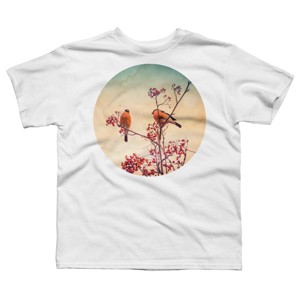 Boy's Design By Humans Bullfinch eat rowan By AnnArtshock T-Shirt - 1 of 3
