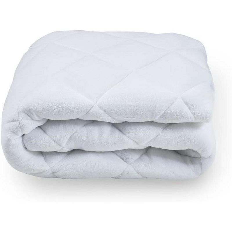 CIRCLESHOME Double Puff Fleece mattress Pad for Cozy and Comfortable Sleep, 4 of 9