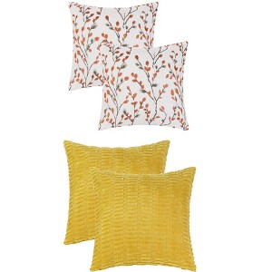 REGALWOVEN 4 Pcs Modern Soft Decorative Throw Pillow Covers 18" x 18" - 1 of 4