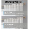 HLC.ME Lauren Semi Sheer Light Filtering Transparent Pocket Top & Back Tab Lightweight Window Curtain Panels, Set of 2 - 4 of 4