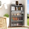 Modern Sideboard Decorative Storage Cabinet, Multi-Level Flip Door Cabinet, CENGHU Buffet Cabinet, for Living Room, Kitchen, Bedroom, Hallway - 4 of 4