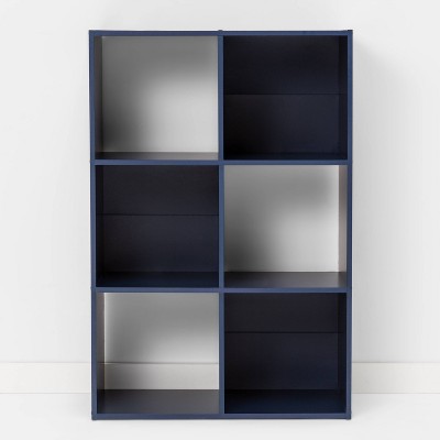 6 Cube Bookshelf Nighttime Blue - Room Essentials™