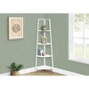 Monarch Specialties Bookshelf Bookcase Etagere Corner 4 Tier 60InchH Office Bedroom Metal Laminate White Contemporary Modern - 2 of 4