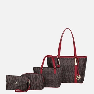 MKF Collection Marimar  M Signature Vegan Leather Women’s Tote – 4 Pcs set Handbag by Mia K - 1 of 4