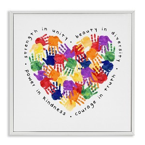 Stupell Industries Strength In Unity Handprint Heart, 12" x 12" - 1 of 4
