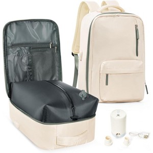Summit Adventure Flight-Approved Carry-On Backpack: Laptop Work Bag for  Business Travel Beigegreen(with Air Pump) Medium(air Pump Included)