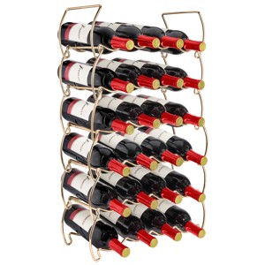 Sorbus 6-Tier Classic Style Stackable Wine Rack - Perfect for Bar, Wine Cellar, Basement, Cabinet, Pantry, etc - Hold 24 Bottles - 1 of 4