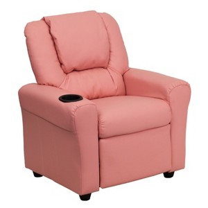 Emma and Oliver Contemporary Kids Recliner with Cup Holder and Headrest - 1 of 4