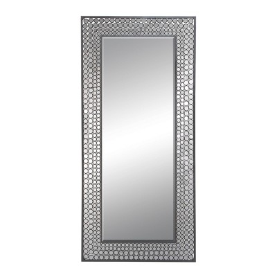 Glam Metal Decorative Wall Mirror Silver - CosmoLiving by Cosmopolitan