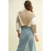 Women's Two Tone Contrast Chain Sweater - Cloud Ten - 3 of 4