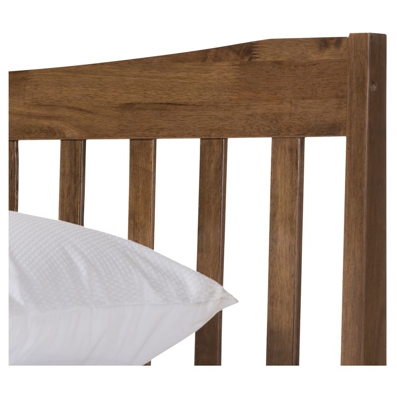 Edeline Mid - Century Modern Solid Wood Curvaceous Slatted Platform Bed - Baxton Studio, 4 of 7