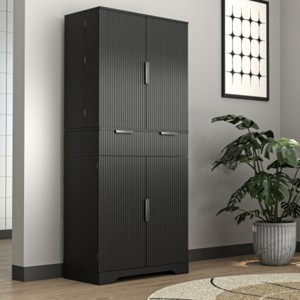 72" Kitchen Pantry Cabinet with 3 Pull-Out Drawers and Spice Rack, Storage Cabinet for Dining Room or Living Room-Maison Boucle - 1 of 4