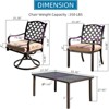 Syemin Patio Seating Sets Outdoor Bistro Set，Special Design, Chat and Conversation Furniture Set，for Garden, Living Room, Beige, 23.46"*20.47"*34.88" - 3 of 4