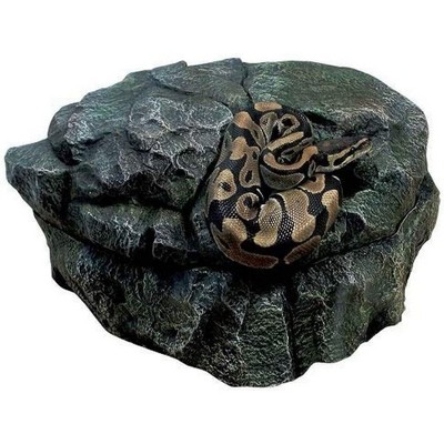 Zoo Med Repti Shelter 3-in-1 Cave Terrarium Hideaway Black, Large 12"