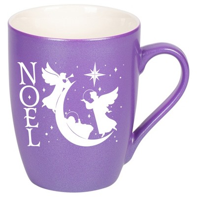 Elanze Designs Noel Passion Purple 10 ounce New Bone China Coffee Cup Mug