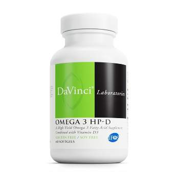 DaVinci Labs Omega 3 HP-D - Dietary Supplement to Support Immune System, Healthy Joints, Cardiovascular and Skin Health* - Gluten-Free - 60 Softgels