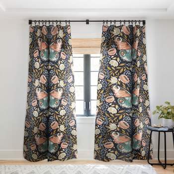 Avenie Morris Inspired Butterfly III Single Panel Sheer Window Curtain - Society6