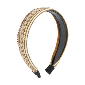 Unique Bargains Women's Faux Pearls Sequins Headband 1 Pc - 1 of 4