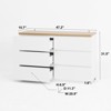 6 Drawer Dresser for Bedroom, 47" Wide Wood Chest of Drawers, Storage Dresser Organizer, Closet Dresser for Bedroom Living Room Hallway - 3 of 4