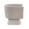 CAVINAS 18" Swivel Chair for Living Room,Upholstery Accent Chair with Solid Wood,Diamond Stitched Back - 3 of 4