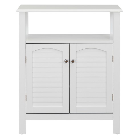 Lombard Two Shutter Style Doors Bath Vanity Cabinet White
