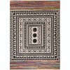 Unique Loom Chindi Cotton Collection Area Rug - Avani (9'  x 12' Rectangle Multi/Black) - 2 of 4
