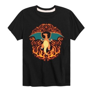 Boys' - Pokémon - Charizard Flame Ornamental Short Sleeve Graphic T-Shirt - 1 of 4