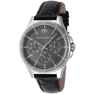 Technomarine TM-822055 Women's MoonSun Day-Date Black Strap Watch