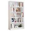 Okak Minimalism Bookshelf, Storage Shelves with 5 Shelves, Tall Bookcase for Books and CDs, Storage Organizer for Living Room, Hallway, White - 3 of 4
