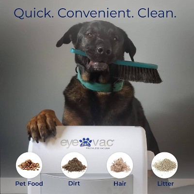 EyeVac Pet Touchless White Bagless Canister Vacuum for Pets