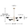 Possini Euro Design Atherton 42 1/2" Mid Century Modern Pendant Chandelier Ceiling Light Fixture Dining Room Sputnik 6-Light Black Warm Gold - 4 of 4