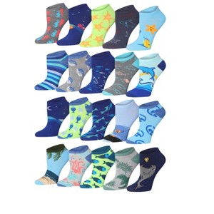 Women's Ocean Breeze Low Cut Socks - 20 Pairs - 1 of 4