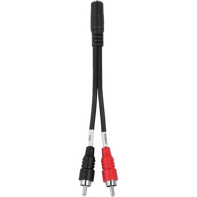 Livewire Essential Y-Adapter 6" 3.5 mm TRS Female to RCA Black 6 in.