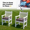 Peace Nest Solid Outdoor Patio Seat Cushion Set of 4 - 4 of 4