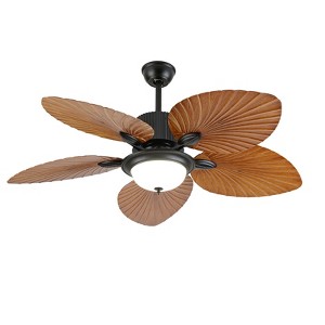 YIYIBYUS 52In 3-Speed Ceiling Fan With 5 Tropical Palm Carved Blades - 1 of 4