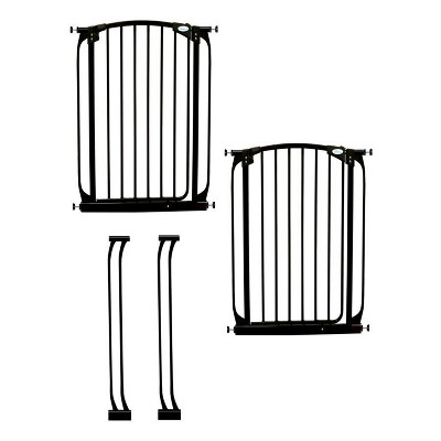 Dreambaby L788B Chelsea 28 to 39 Inch Auto-Close Baby Gate with Extensions and Stay Open Feature for Doors, Stairs, and Hallways, Black