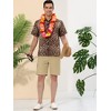 Lars Amadeus Men's Animal Print Short Sleeves Button Down Casual Summer Printed Shirts - 3 of 4
