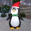 Gemmy Christmas Inflatable Penguin in Santa Hat, 3.5 ft Tall, Multi - 2 of 4