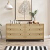 RISOKEYS 3 Drawer Dresser for Bedroom (Set of 2), Wooden Rattan Dresser Chest of Drawers, for Bedroom,Living Room,Dining Room,Hallways - 2 of 4
