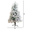 Nearly Natural 5-ft Flocked Pre-Lit Fiber Optic Artificial Pinecone & Berries Christmas Tree with 50 Colorful Bubble-Gum LED Lights - 3 of 4