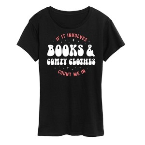 Women's - Instant Message - Books Comfy Clothes Short Sleeve Graphic T-Shirt - 1 of 4
