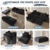 Corduroy Sectional Couches for Living Room, Modular Sectional Couch with Chaise Ottomans, 4 Seater Sofa Bed for Living Room, Apartment - 3 of 4