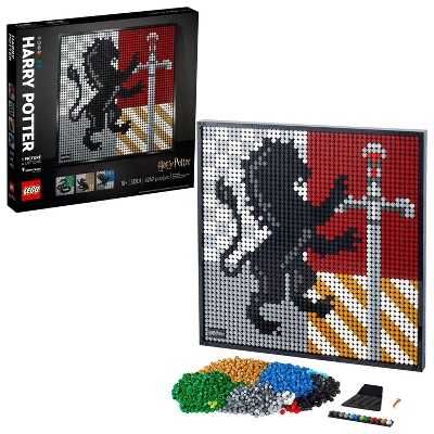 LEGO HARRY POTTER Light Gray Tile 2 x 2 w/ Coat of Arms Beauxbatons Pattern 