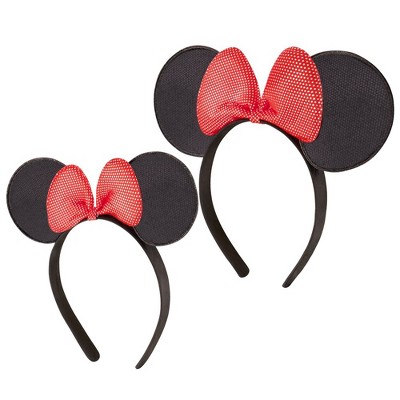 Disney Minnie Mouse Ears Headband with Red Polka Dot Bow by Elope