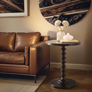 GDFStudio Renata Modern 22" Wood Round End Table - 1 of 4
