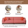 Gaoyangjiaju 111.81" Modern Fabric Sofa with 3 Pillows, Washable Covers & High-Density Foam - 4 of 4
