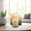 LumaBase Battery-Operated Wax Candles with Floral Design - Set of 3 - 2 of 4
